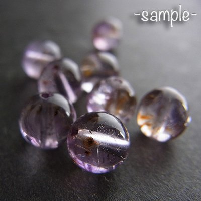 画像4: アンソフィライト イン アメシスト 丸ビーズ1粒