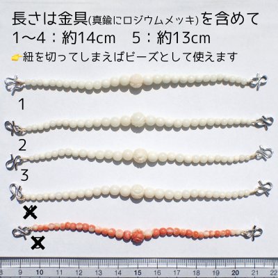 画像3: 天然珊瑚 選ぶ連売り 羽織紐仕立て