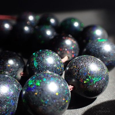 画像6: ブラックマトリックスオパール 丸ビーズ1粒