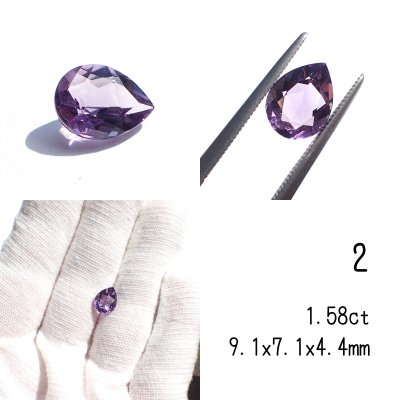 画像6: アメシスト ペアシェイプカットルース 選ぶ粒（まとめ割引あり）