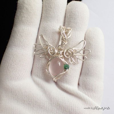 画像6: 天使のペンダント ローズクォーツ