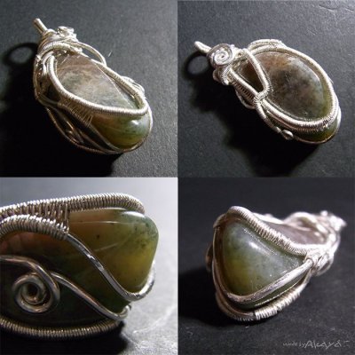 画像7: エルフのペンダント ウォーターメロンガーネット