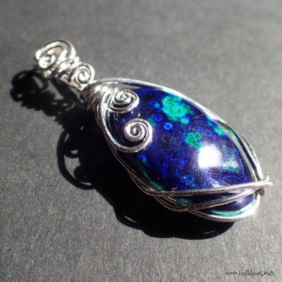 画像5: エルフのペンダント アズロマラカイト