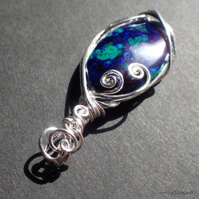 画像7: エルフのペンダント アズロマラカイト