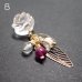 画像7: 妖精のペアヘッド 水晶薔薇と蛍石