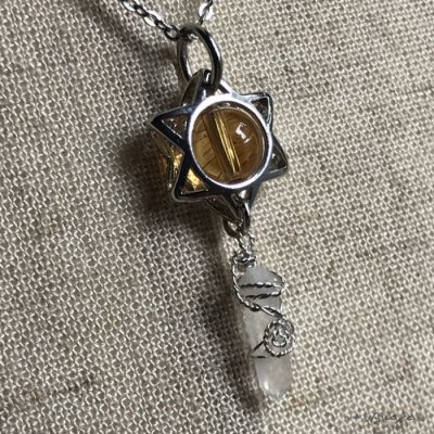 画像3: 六芒星のアミュレットペンダント シトリン