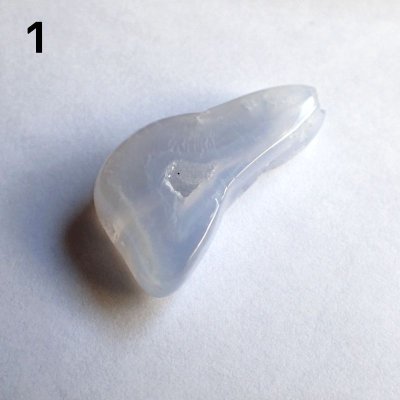 画像3: ブルーカルセドニー スライスビーズ