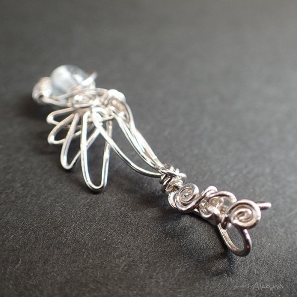 画像5: 片翼天使のペンダント ナチュラルトパーズ (5)