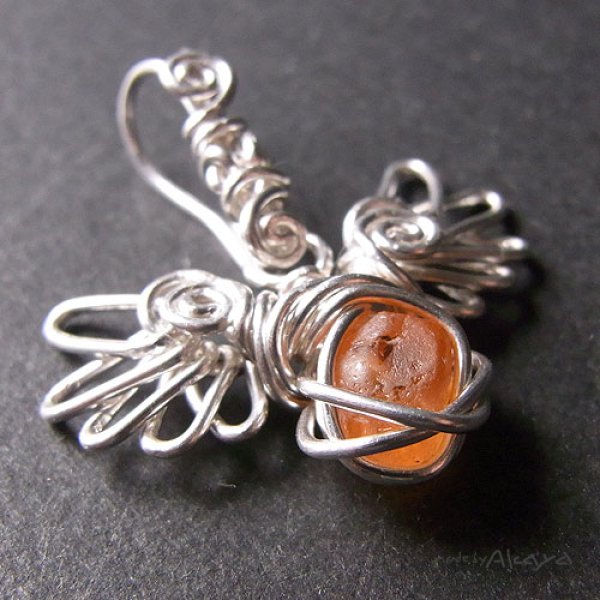 画像4: 天使のペンダント マンダリンガーネット (4)