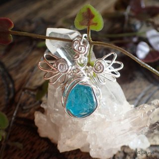 アミュレットリング ブルーアパタイト | 鉱石魔法道具と純銀